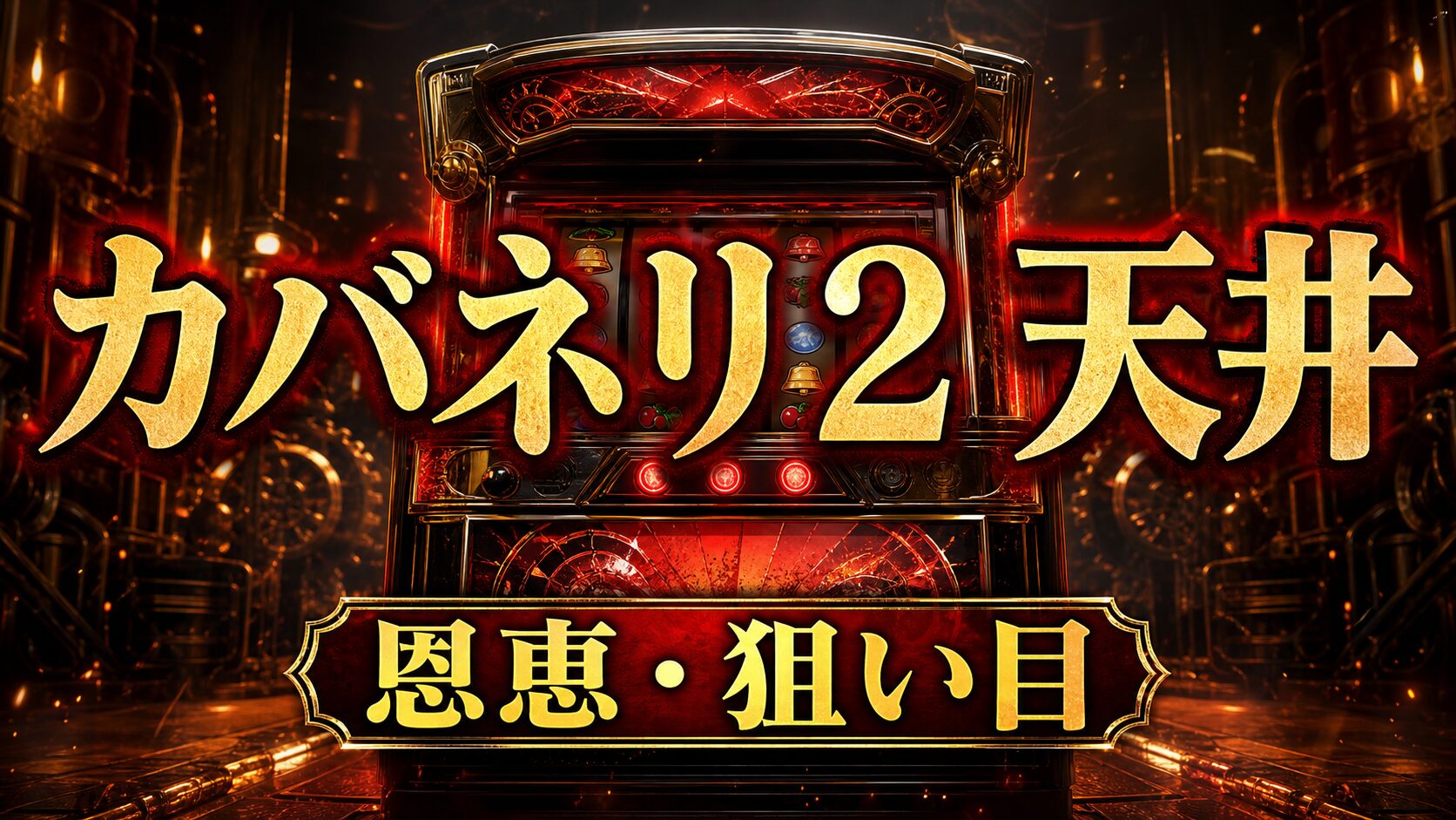 カバネリ2天井の恩恵と狙い目をイメージした赤金のパチスロ台アイキャッチ画像