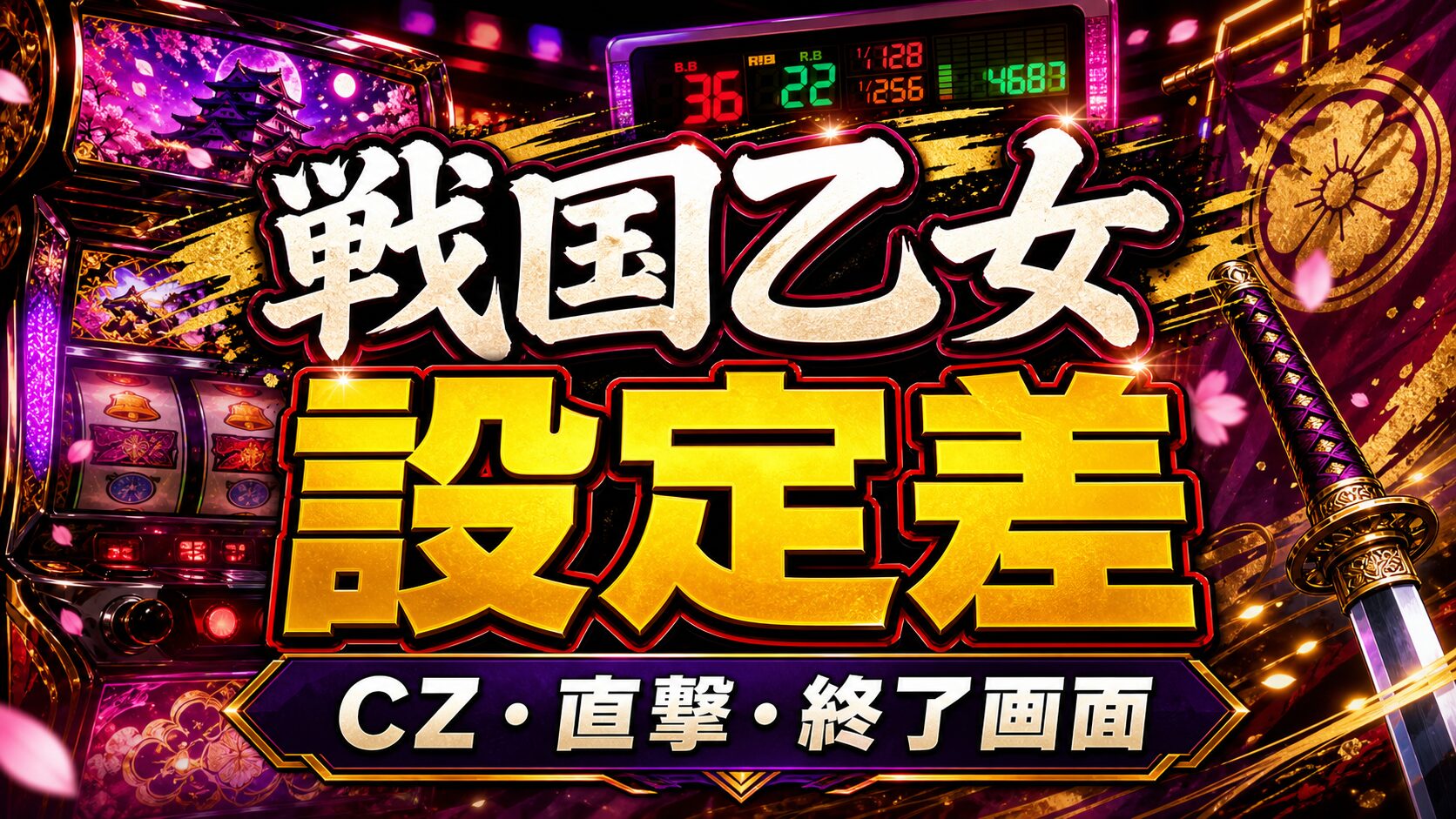 戦国乙女スマスロの設定差まとめ アイキャッチ