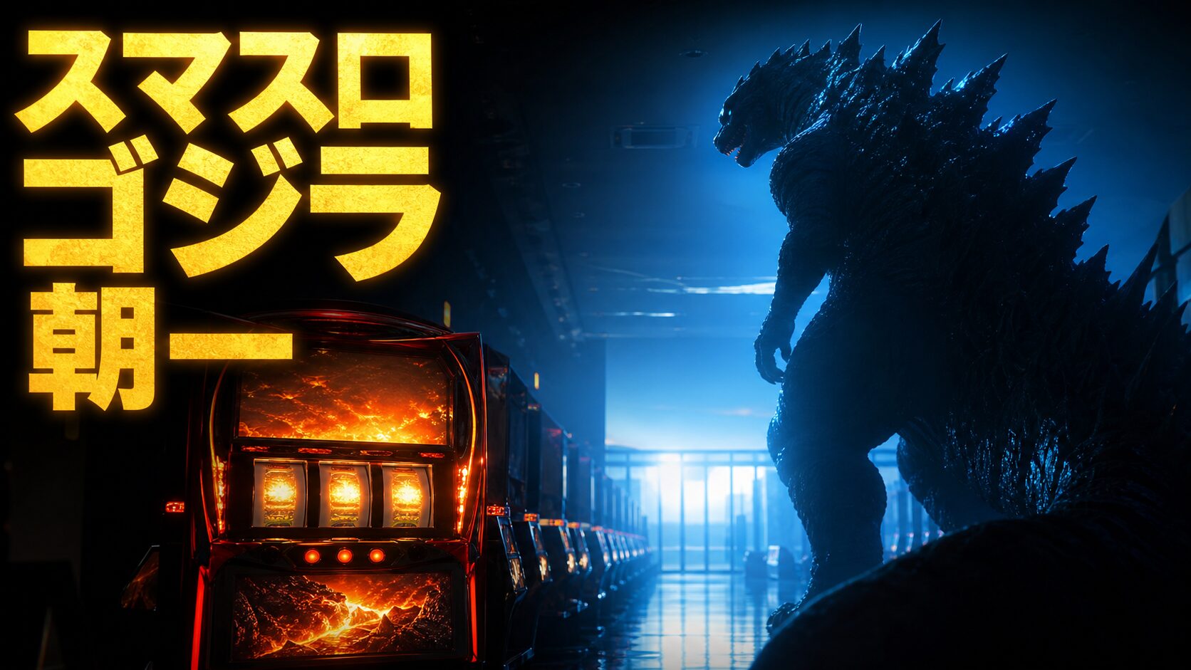 スマスロ ゴジラ朝一を確認するイメージ画像