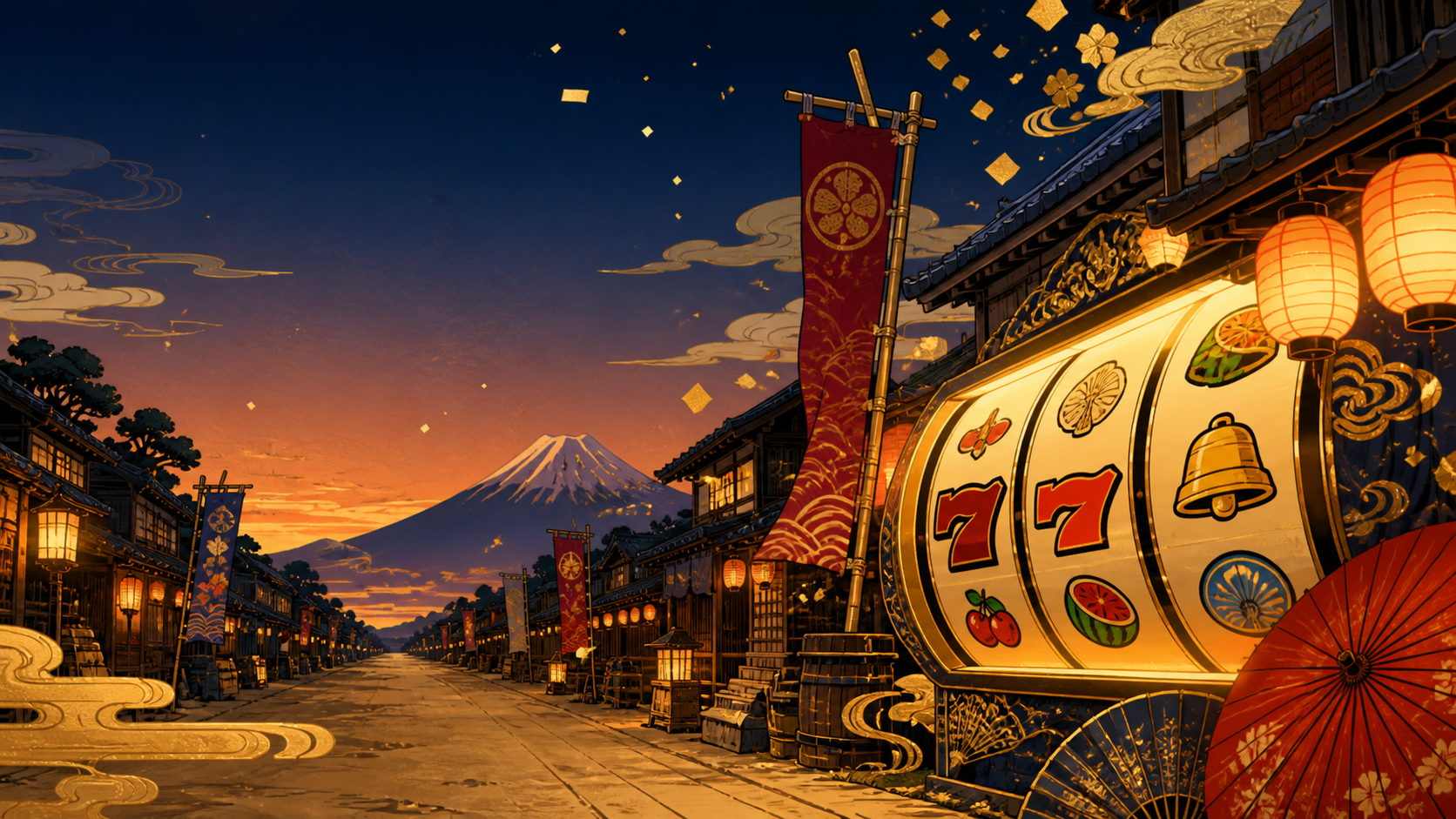 スマスロやじきた道中記参る 江戸の街道と祭りを描いたアイキャッチ